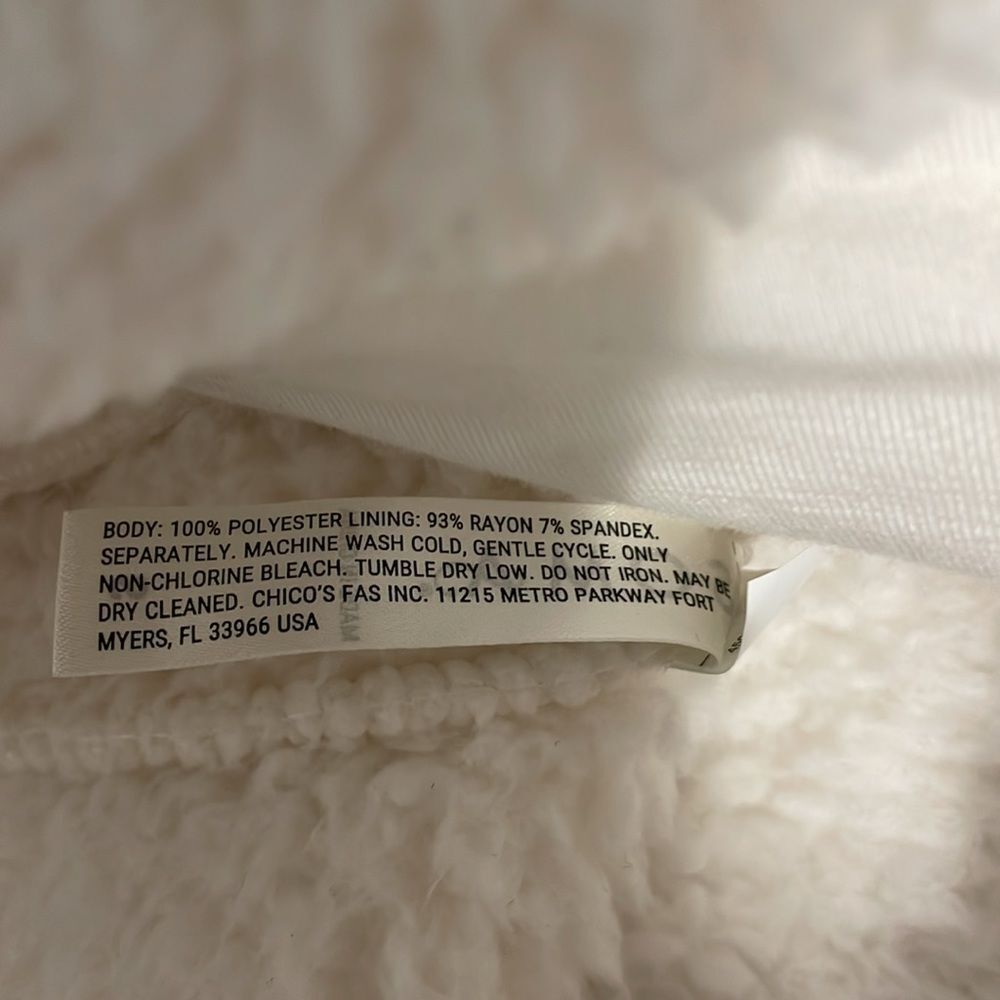 Soma Pullover Long Sleeve 3/4 Zip Sherpa Size S - Picture 11 of 11